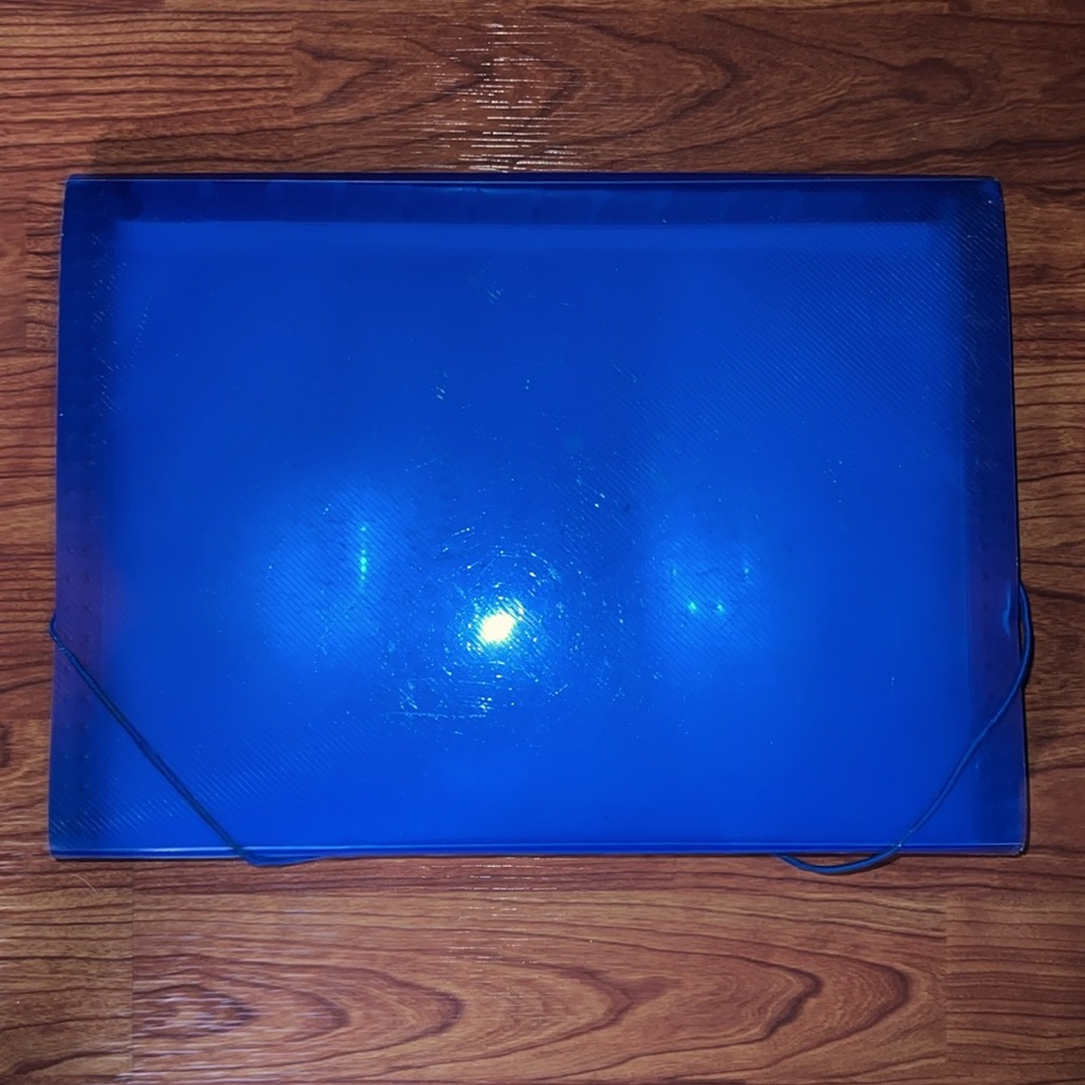 Xerox Transparent Blue File Folder Document Holder - Picture 2 of 4